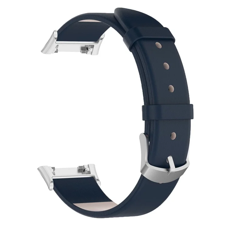 Für Oppo Watch Free Watch Band Mit Schnalle Leder Armband Ersatzwache - Dunkelblau