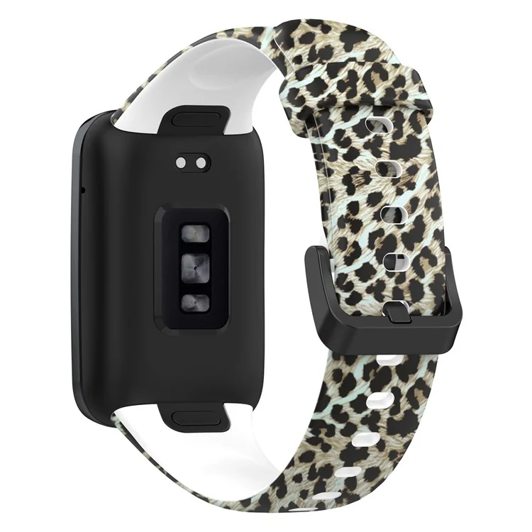 For Xiaomi Mi Band 7 Pro Sport Band Soft Silicone Pattern Printing Replacement Wristband, Standard Size - Leopard Print