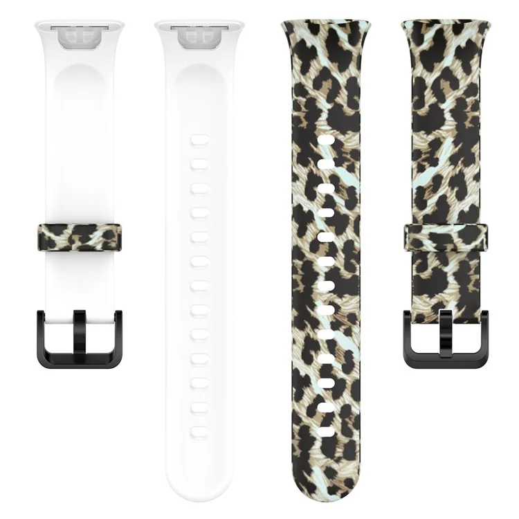 For Xiaomi Mi Band 7 Pro Sport Band Soft Silicone Pattern Printing Replacement Wristband, Standard Size - Leopard Print