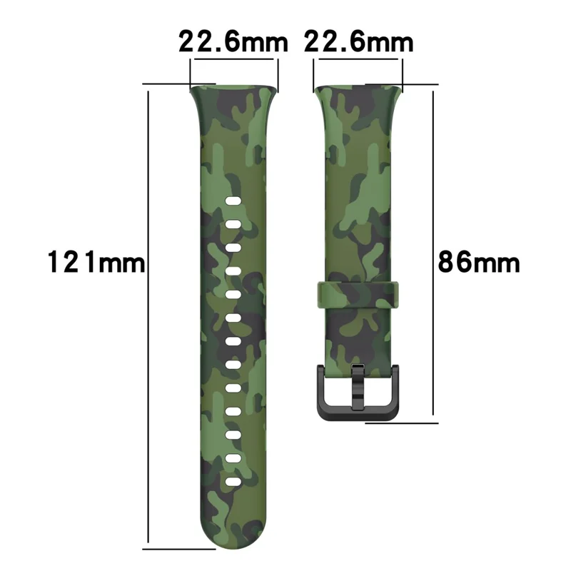 Para Xiaomi Mi Band 7 Pro Sport Band Soft Silicone Pattern Printing Replacement Wristband, Standard Size - Camuflaje Gris