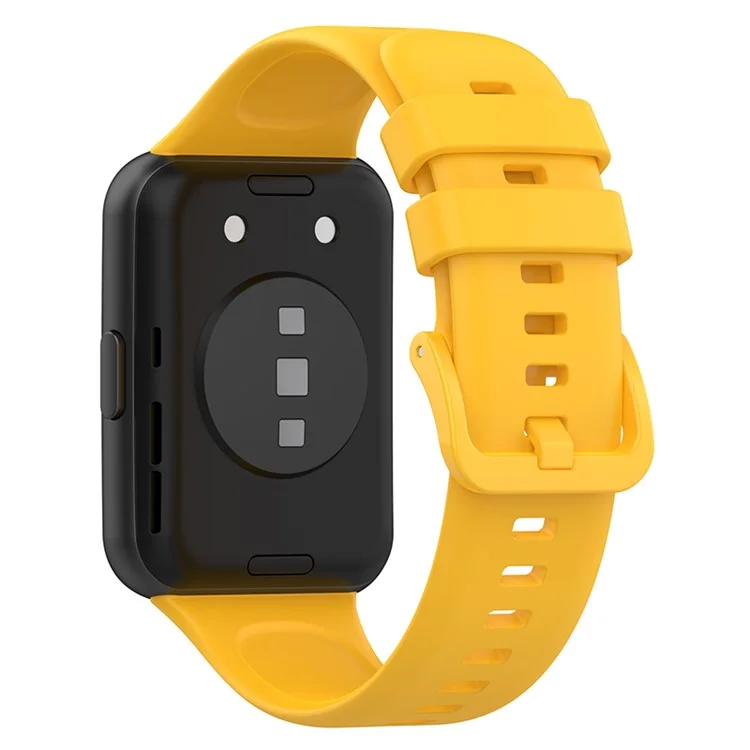 For Huawei Watch Fit 2 / Fit 2 Active / Classic / Elegant Silicone Watch Strap Soft Sport Replacement Watch Band - Yellow