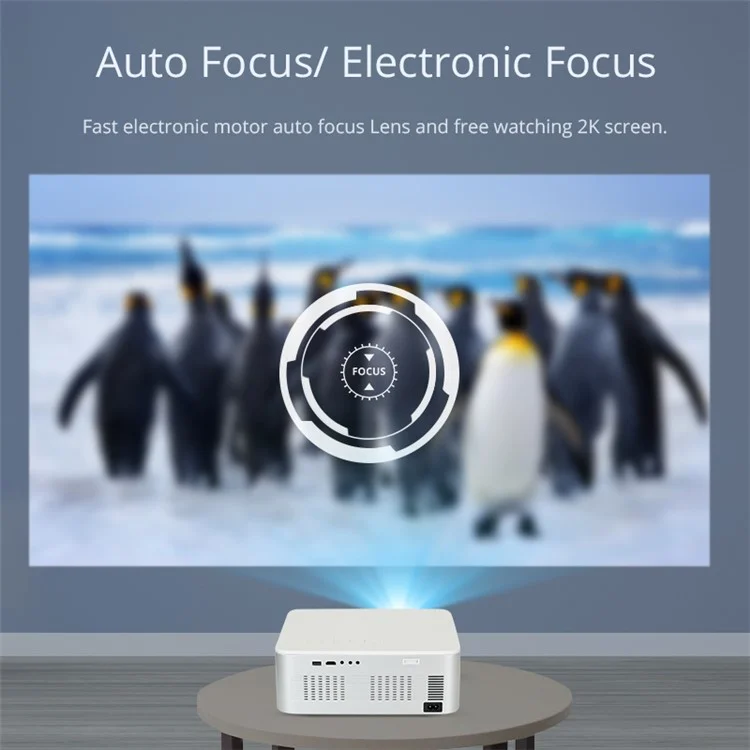 L003 Bluetooth 2000: 1 1080p Proyector Amazon Certified Netflix Android TV 10.0 2.4G / Proyector de Cine en Casa de Diseño de Doble Banda 5G - Enchufe de Ee. Uu.