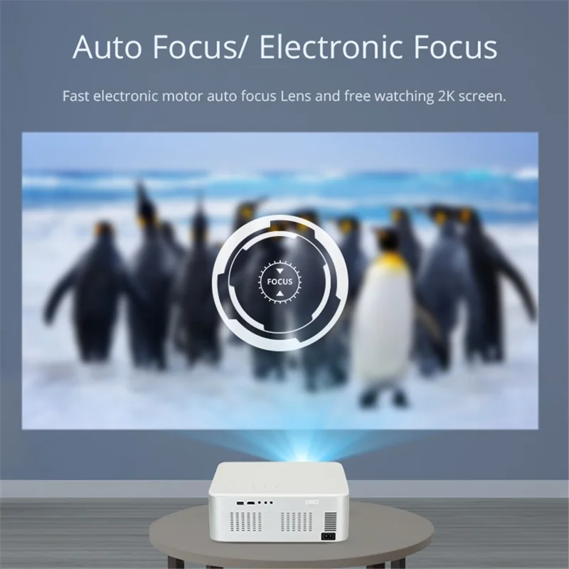 L003 Bluetooth-compatible 2000:1 1080P Projector Amazon Certified Netflix-Licensed Android TV 10.0 2.4G / 5G Dual-band Design Home Theater Projector - UK Plug