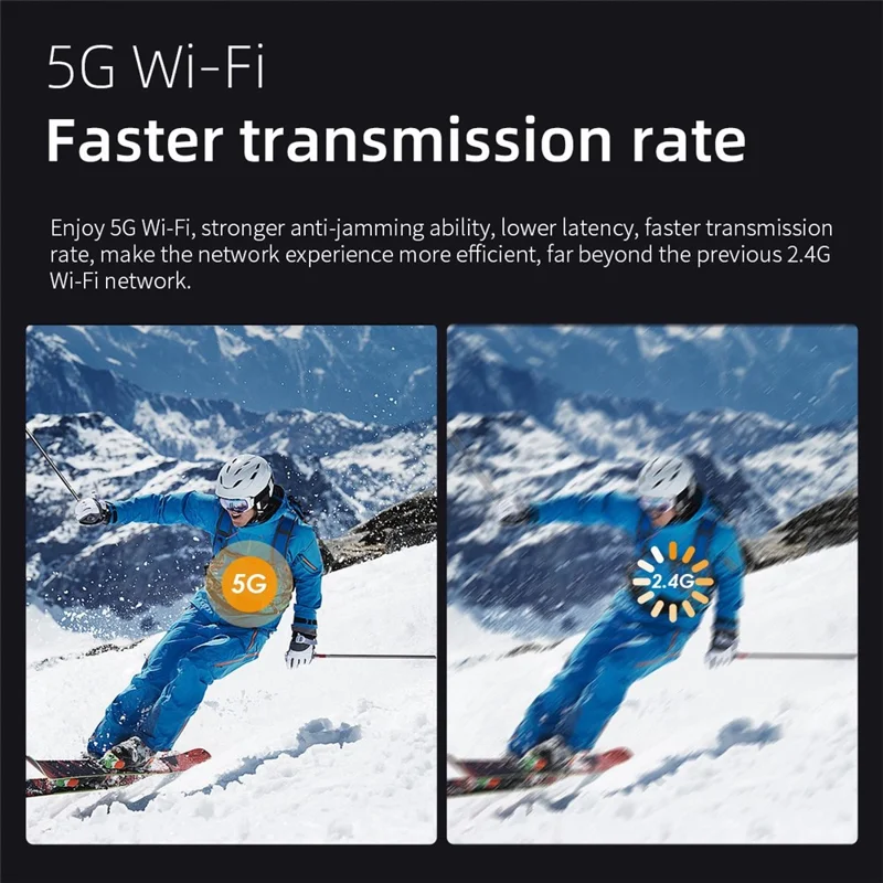 T40 Smart WiFi HD-projektor Hembio Bärbar projektor med inbyggd Bluetooth-kompatibel högtalare Stöd för Android / IOS - EU-uttag