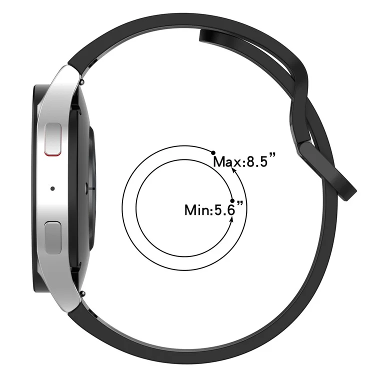 Para Samsung Galaxy Watch 5 40mm / 44mm / 5 Pro 45mm / Watch4 40mm / 44mm / Watch4 Classic 42mm / 46mm Correa de Reloj de Dos Colores Universal Correa de Reloj de Silicona - Blanco / Negro