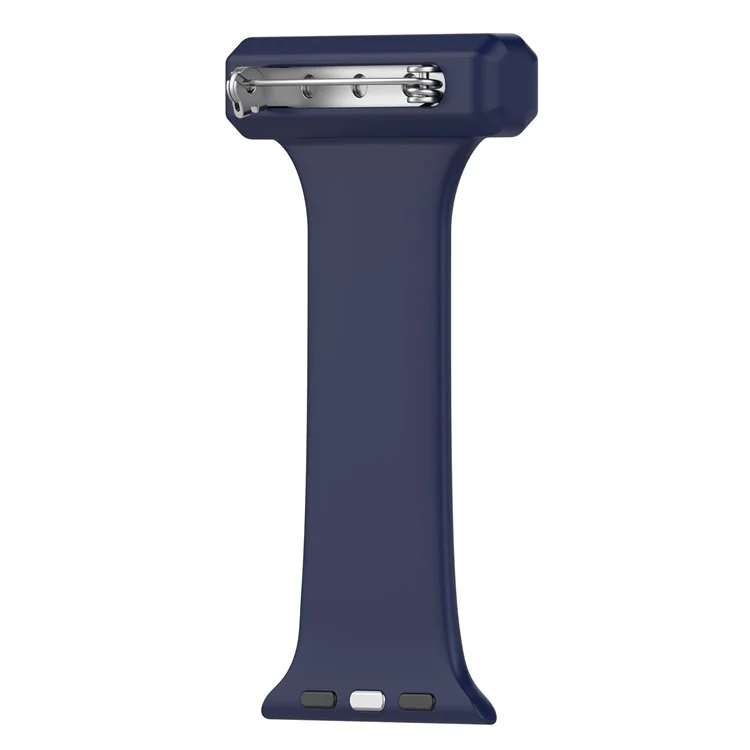 For Apple Watch Series 10 42mm / 9 8 7 41mm / 6 5 4 SE SE (2022) SE (2023) 40mm / 3 2 1 38mm Doctor Nurse Watch Band Silicone Strap Hanging Buckle - Midnight Blue