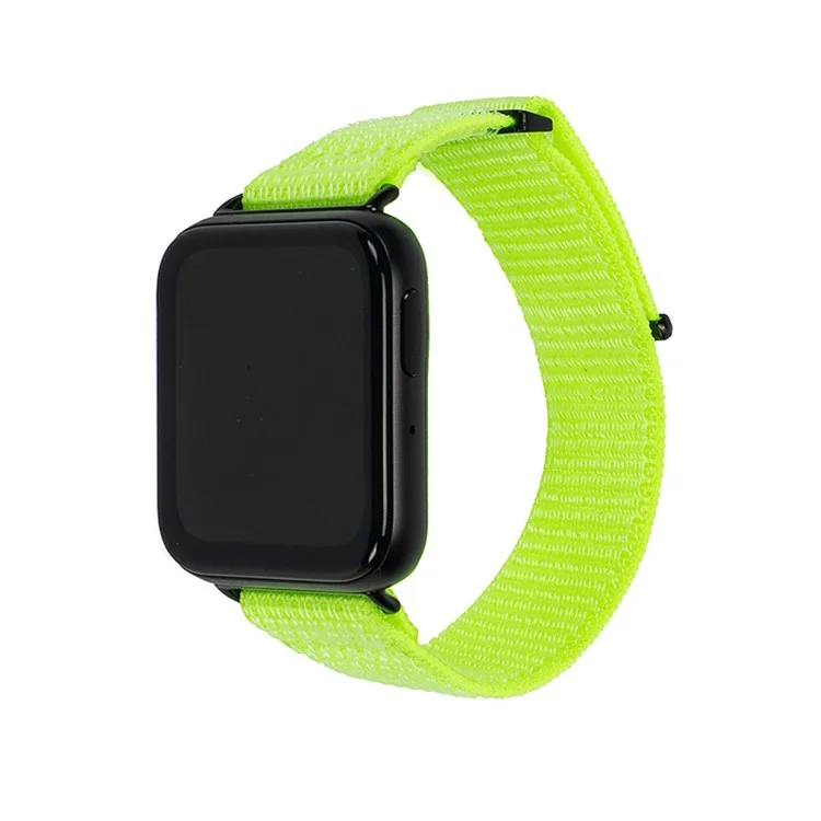 For Oppo Watch 3 Breathable Soft Watch Strap Replacement Adjustable Nylon Wrist Band - Fluorescent Green