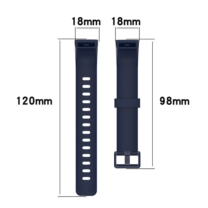 For Realme Band Sport Silicone Watch Strap 18mm Replacement Band Bracelet with Colorful Buckle - Black