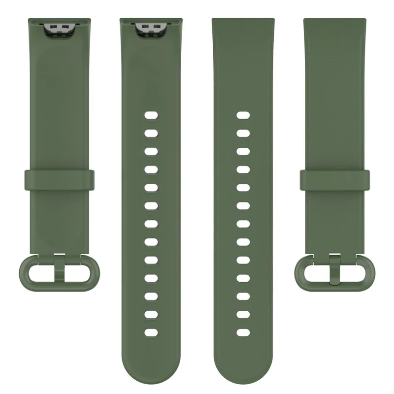 Für Xiaomi Redmi Watch Watch Silicon Watch Band Litchi Textur Ersatz Armband Armband Accessoires - Mitternacht Grün