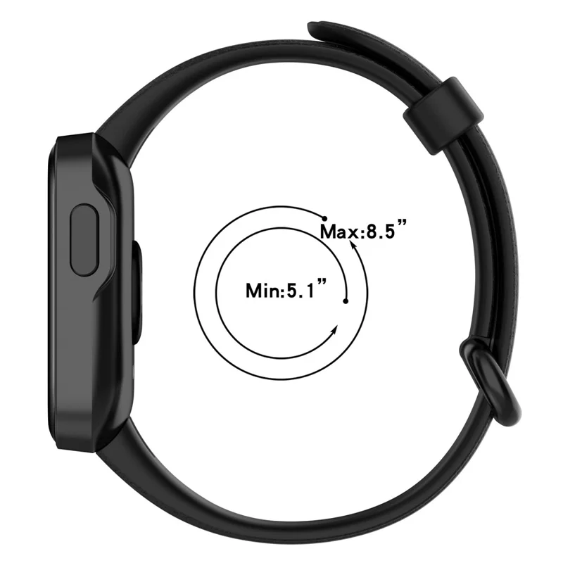 Für Xiaomi Redmi Watch Watch Silicon Watch Band Litchi Textur Ersatz Armband Armband Accessoires - Mitternacht Grün