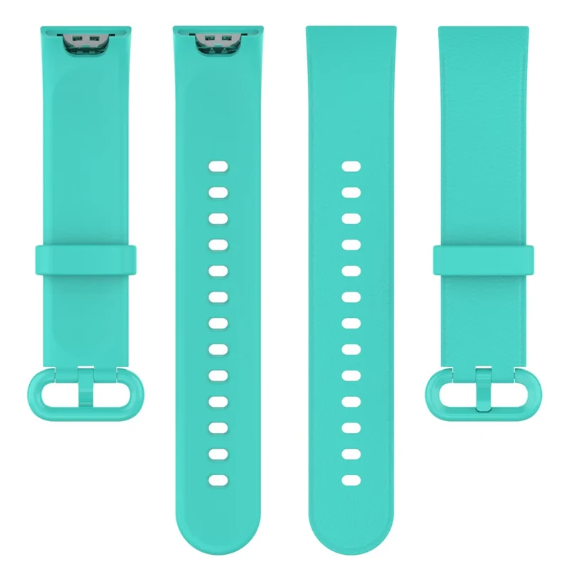 For Xiaomi Redmi Watch Soft Silicone Watch Band Litchi Texture Replacement Wristband Strap Accessories - Teal Green