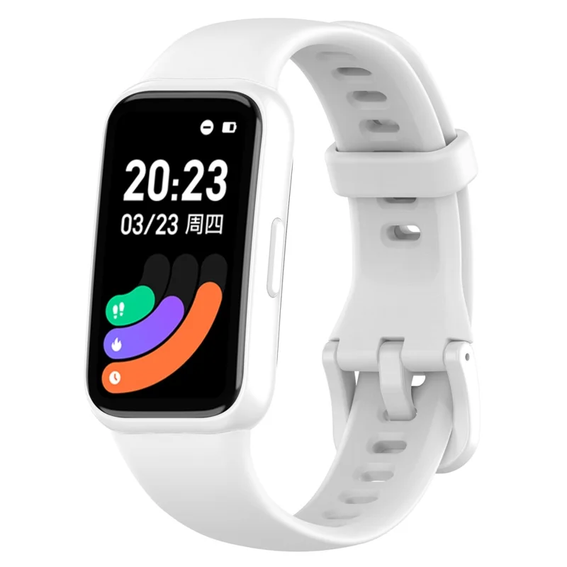 Für Keep B3 Soft TPU Watch Bands Smartwatch -ersatzbänder Mit Klassischem Verschluss - Weiß