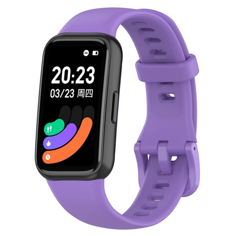 For Keep B3 Soft TPU Watch Bands Smartwatch Replacement Straps with Classic Clasp - Purple