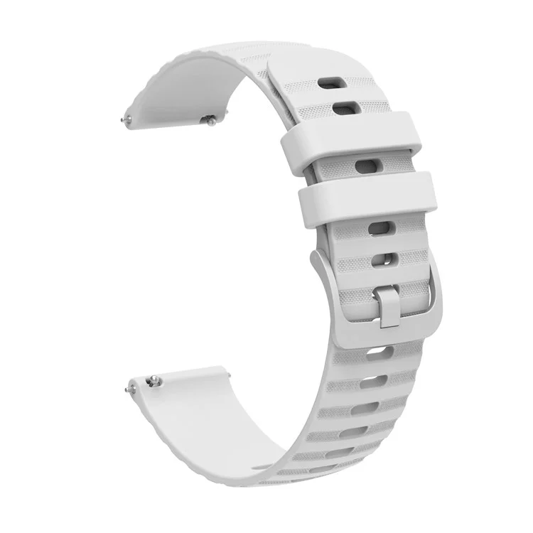Pulseiras de Silicone de 22mm para Samsung Galaxy Watch3 45mm R840 / Galaxy Watch 46mm - Padrão de Ondas e Pontos, Substituição de Pulseira - Branco