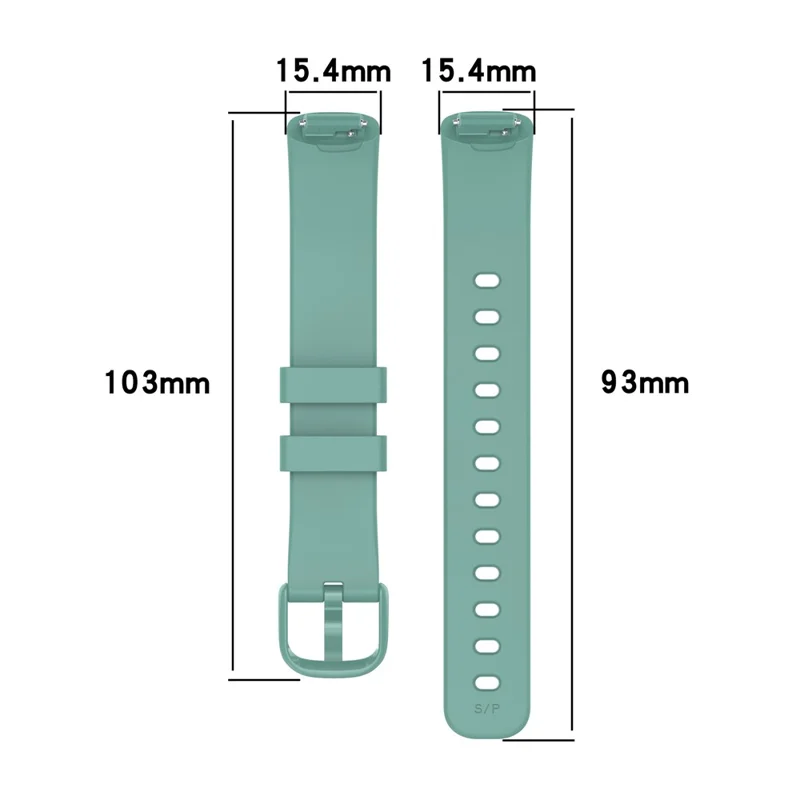 For Fitbit Inspire 3 Silicone Smart Watch Band Adjustable Pin Buckle Replacement Strap, Size: S - Pine Needle Green