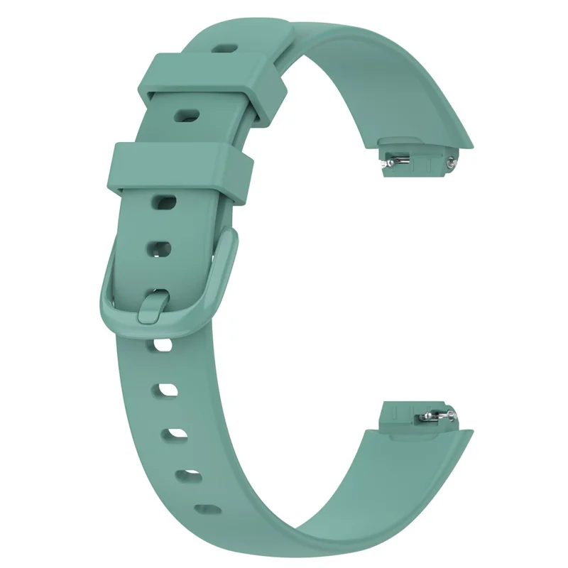 For Fitbit Inspire 3 Silicone Smart Watch Band Adjustable Pin Buckle Replacement Strap, Size: S - Pine Needle Green