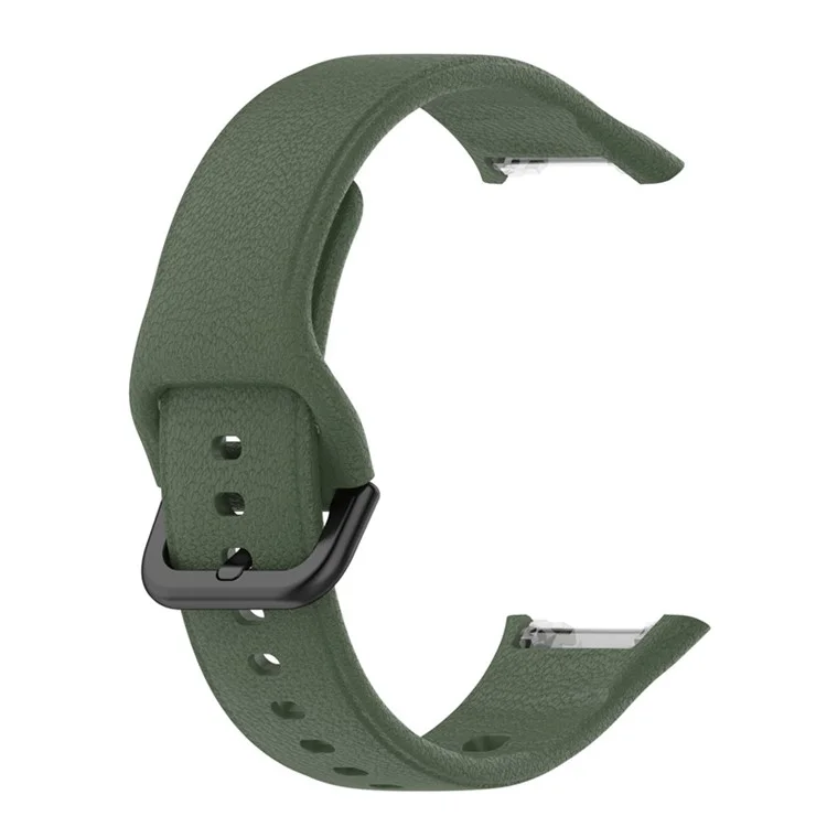 For Oppo Watch Free Textured Silicone Watch Band Replacement Wrist Strap with Black Buckle - Dark Green