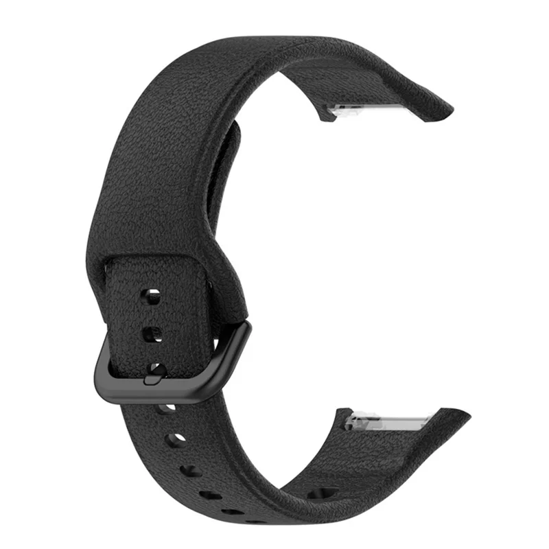Para Oppo Watch Free Textured Silicone Watch Band Reemplazo Correa de Reloj Muñeca con Hebilla Negra - Negro