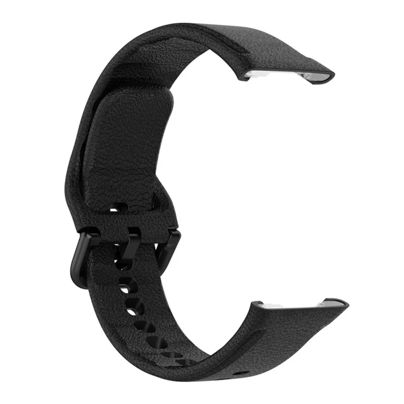Para Oppo Watch Free Textured Silicone Watch Band Reemplazo Correa de Reloj Muñeca con Hebilla Negra - Negro