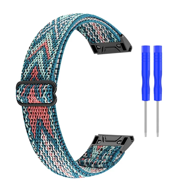 For Garmin Fenix 7X / Fenix 3 / Descent MK1 Elastic Nylon Watch Strap Smart Watch Band with Tool - Arrow