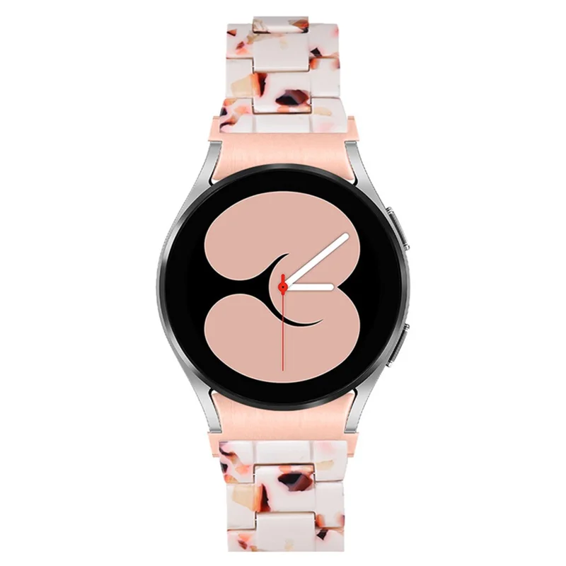 For Samsung Galaxy Watch 5 40mm / 44mm / Watch 5 Pro 45mm Resin Watch Band Stainless Steel Buckle Strap Bracelet - Nougat Pattern