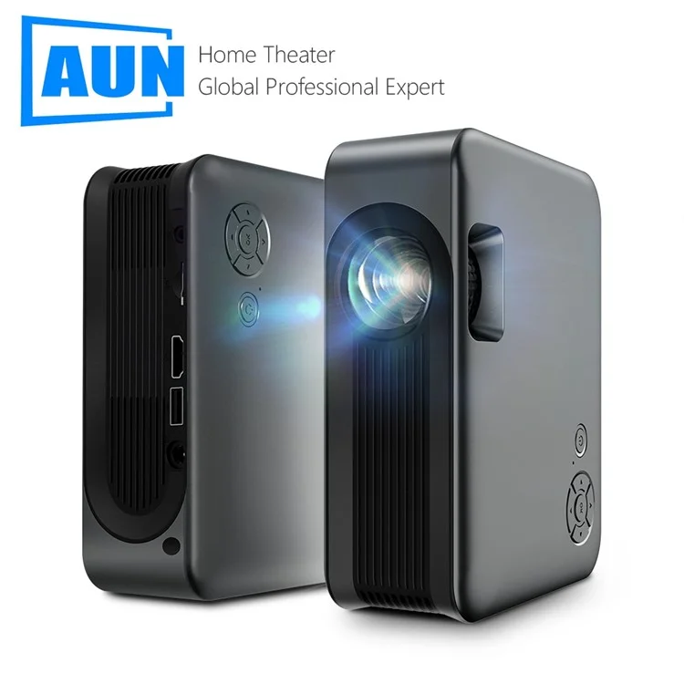 AUN MINI A30 480P Portable Projector 2.4G / 5G WiFi Cellphone Airplay Miracast Home Theater LED Video Projector - EU Plug