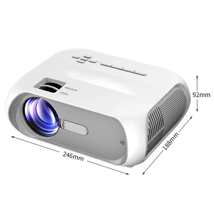 T9 HD 1080P Projector Projector de Home Theater Portátil Projector de Lente Revestida de Camadas Múltiplas Para Escritório, Escola (versão Padrão) - Plugue Nos Eua
