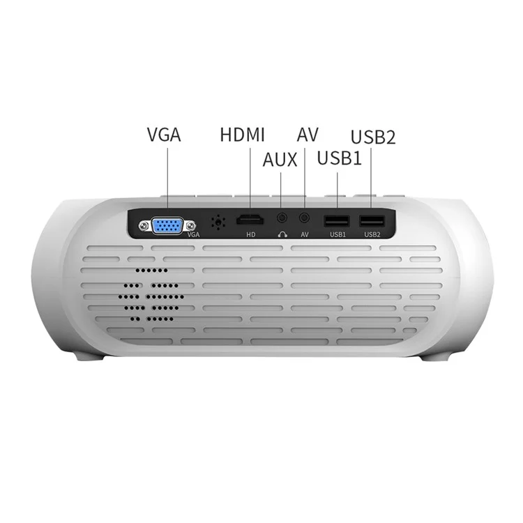 T9 HD 1080P Projector Projector de Home Theater Portátil Projector de Lente Revestida de Camadas Múltiplas Para Escritório, Escola (versão Padrão) - Plugue Nos Eua