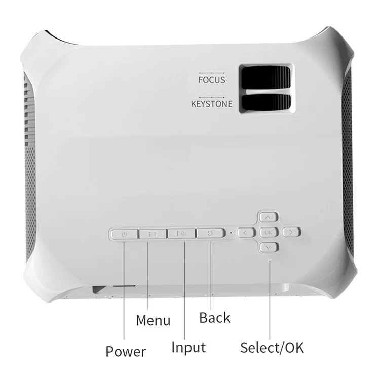 T9 HD 1080P Projector Projector de Home Theater Portátil Projector de Lente Revestida de Camadas Múltiplas Para Escritório, Escola (versão Padrão) - Plugue Nos Eua