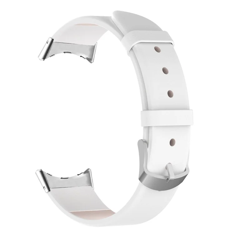 For Google Pixel Watch 3 41mm / Watch 2 / Pixel Watch PU Leather Replacement Watch Band Adjustable Wrist Strap Bracelet - White
