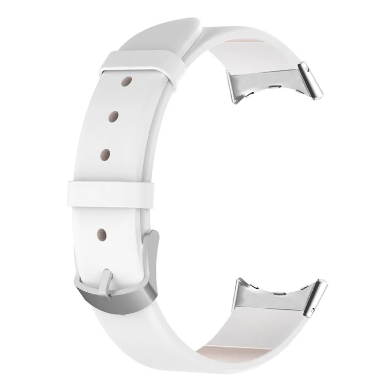 For Google Pixel Watch 3 41mm / Watch 2 / Pixel Watch PU Leather Replacement Watch Band Adjustable Wrist Strap Bracelet - White