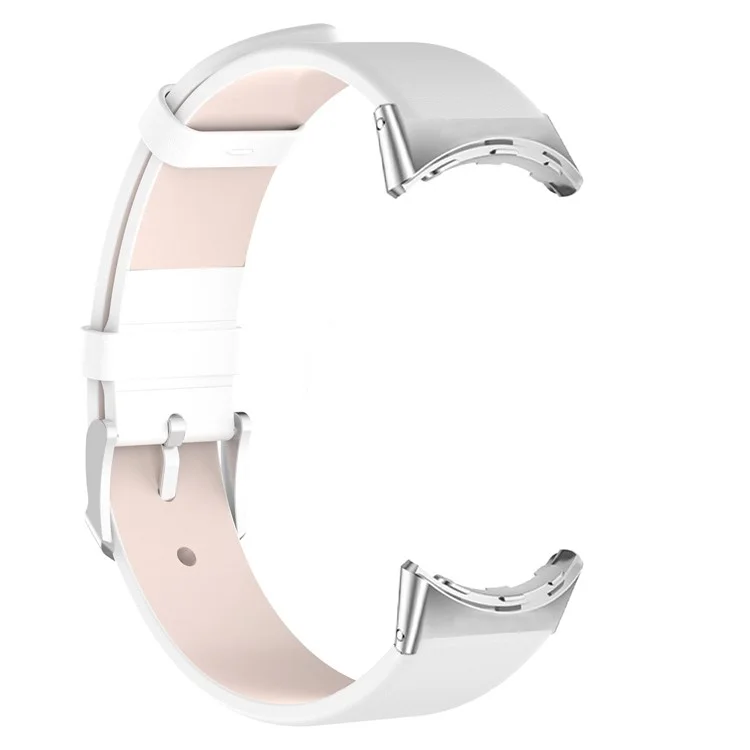 For Google Pixel Watch 3 41mm / Watch 2 / Pixel Watch PU Leather Replacement Watch Band Adjustable Wrist Strap Bracelet - White