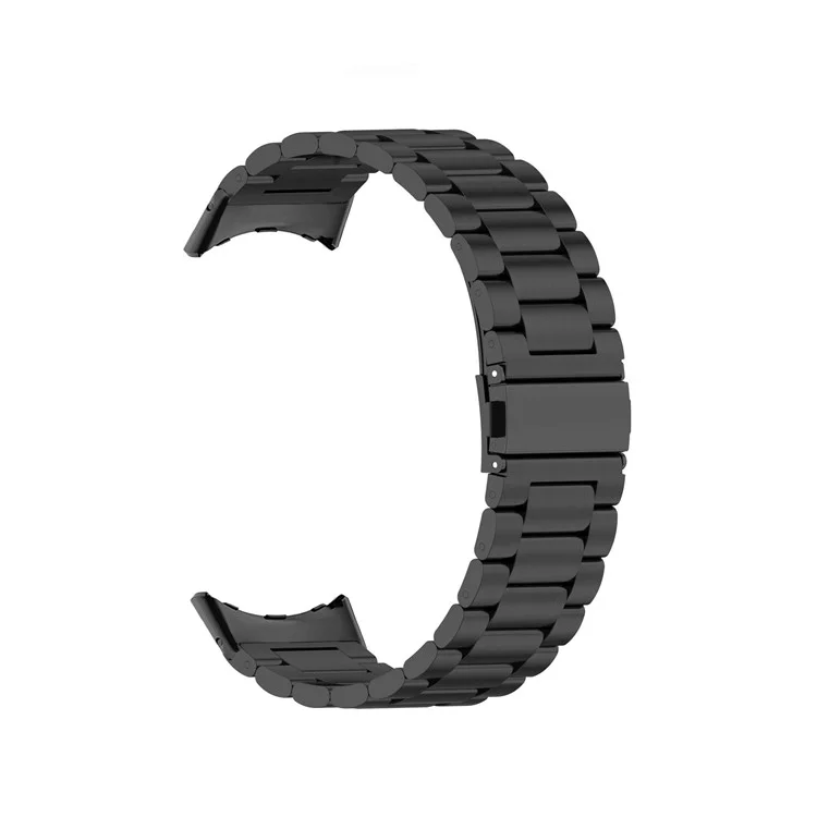 Для Google Pixel Watch 3 41 мм / Watch 2 / Pixel Watch Stainless Steel Ремешок с металлической пряжкой с 3 бусинами - Черный