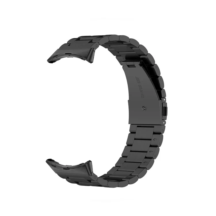Для Google Pixel Watch 3 41 мм / Watch 2 / Pixel Watch Stainless Steel Ремешок с металлической пряжкой с 3 бусинами - Черный