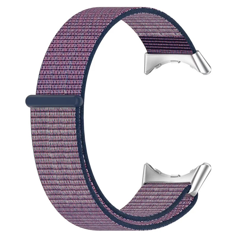 For Google Pixel Watch 3 41mm / Watch 2 / Pixel Watch Nylon Loop Fasten Watch Band Breathable Sport Wrist Band Replacement - Blue Purple