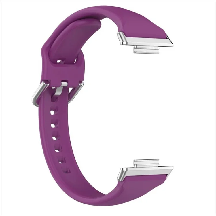Para Huawei Watch Fit 2 Silicone Watch Band Quick Release Sport Strap Replacement Bracelet - Dark Purple