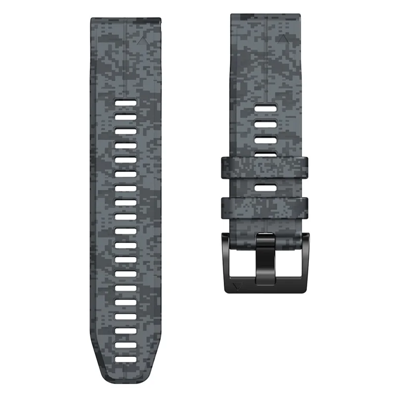 For Garmin Fenix Enduro / Tactix Delta / Tactix 7 Pro Printed Pattern Watch Band Soft Silicone 26mm Quick Release Wristband Strap - Digital Camouflage