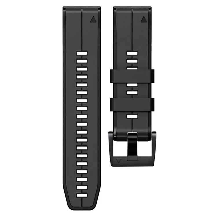 For Garmin Enduro / Tactix Delta / Tactix 7 Pro Pin Texture Silicone Watch Band 26mm Dual Colors Replacement Wrist Strap - Carbon Grey / Black