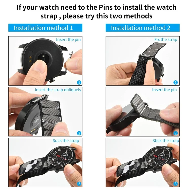 Pour Garmin Tactix 7 Pro / Fenix 7X / 6X Pro Remplacement de la bande de montre en nylon 26 mm Sangle de poignet ajustable à bande magique - Camouflage Gris