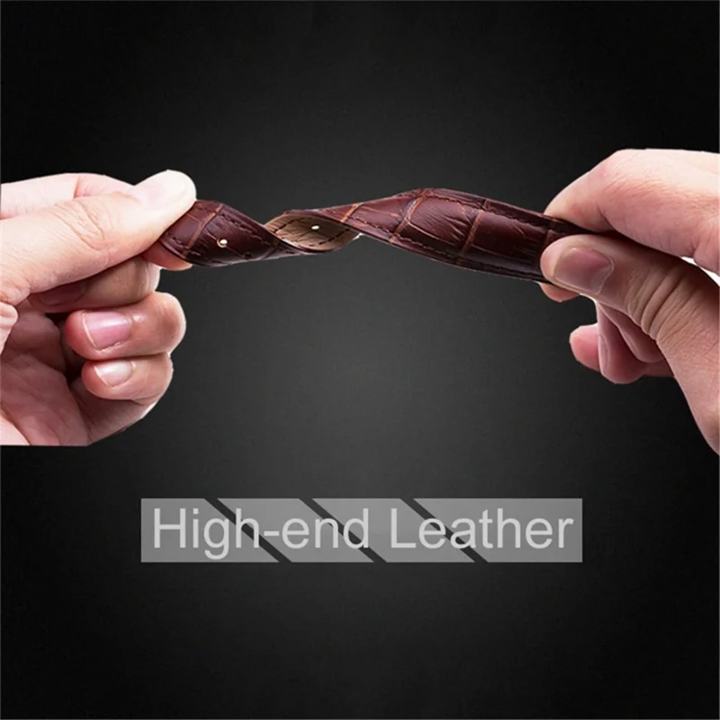 For Fitbit Versa 4 / Sense 2 Genuine Leather Watch Strap Crocodile Texture Replacement Band Stainless Steel Buckle Bracelet - Brown