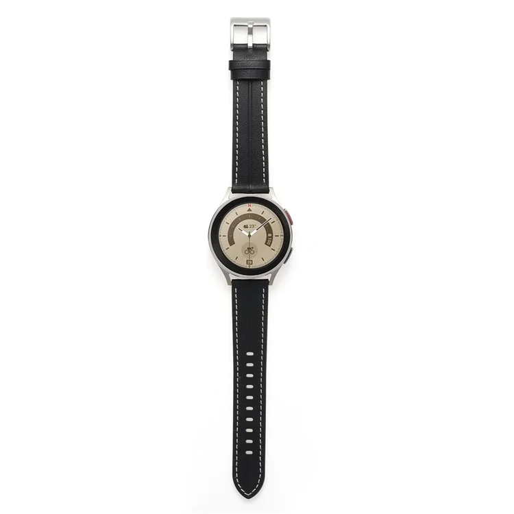 For Coros Pace 2 / Coros Apex 42mm Quick Release Genuine Leather Watch Band 20mm Watch Strap Replacement Bracelet - Black