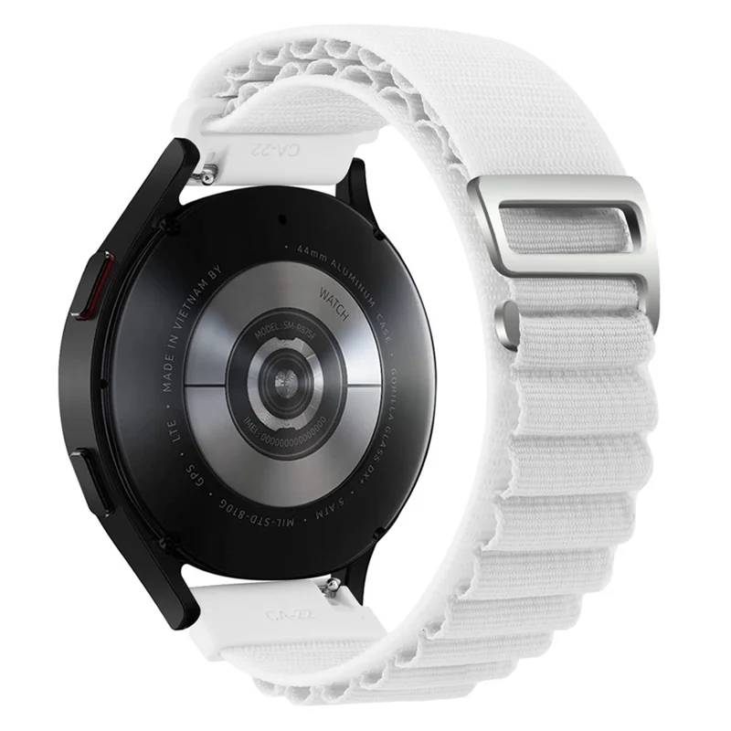 For Realme Watch 3 / Huami Amazfti GTR 4 / GTR 4 Pro Replacement Nylon Smartwatch Band 22mm Universal Adjustable Wrist Strap - White