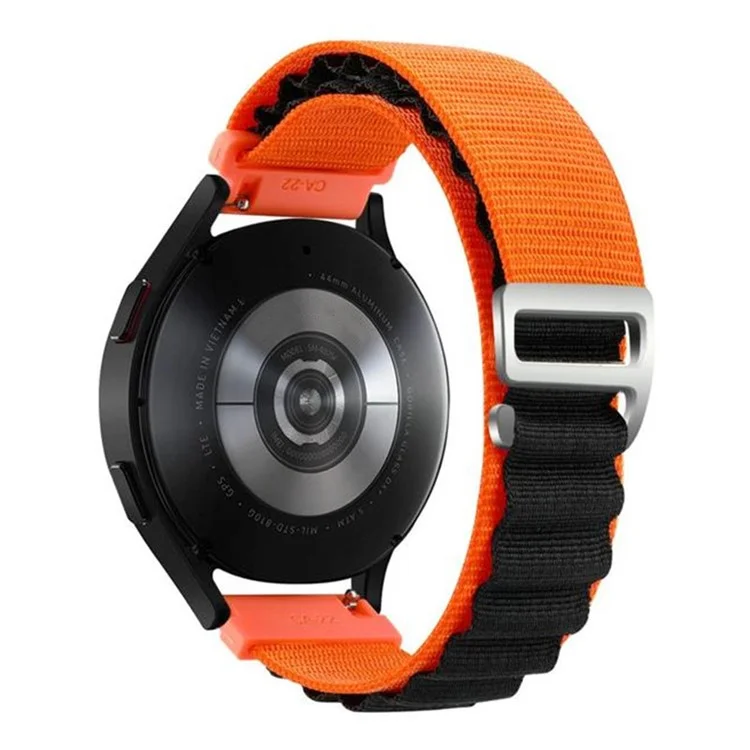 For Coros Pace 2  /  Coros Apex 42mm Replacement Wrist Band 20mm Universal Nylon Adjustable Watch Strap - Orange / Black