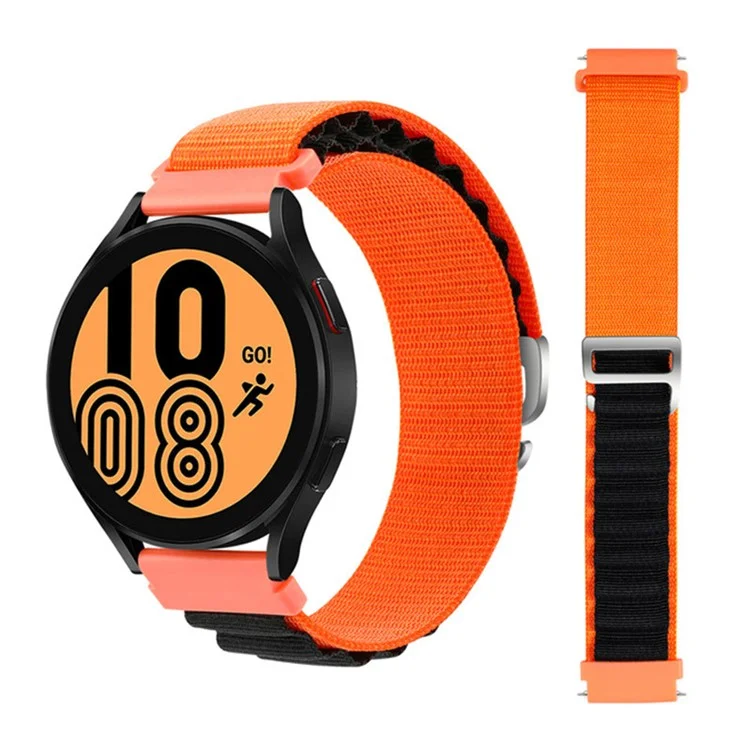 For Coros Pace 2  /  Coros Apex 42mm Replacement Wrist Band 20mm Universal Nylon Adjustable Watch Strap - Orange / Black