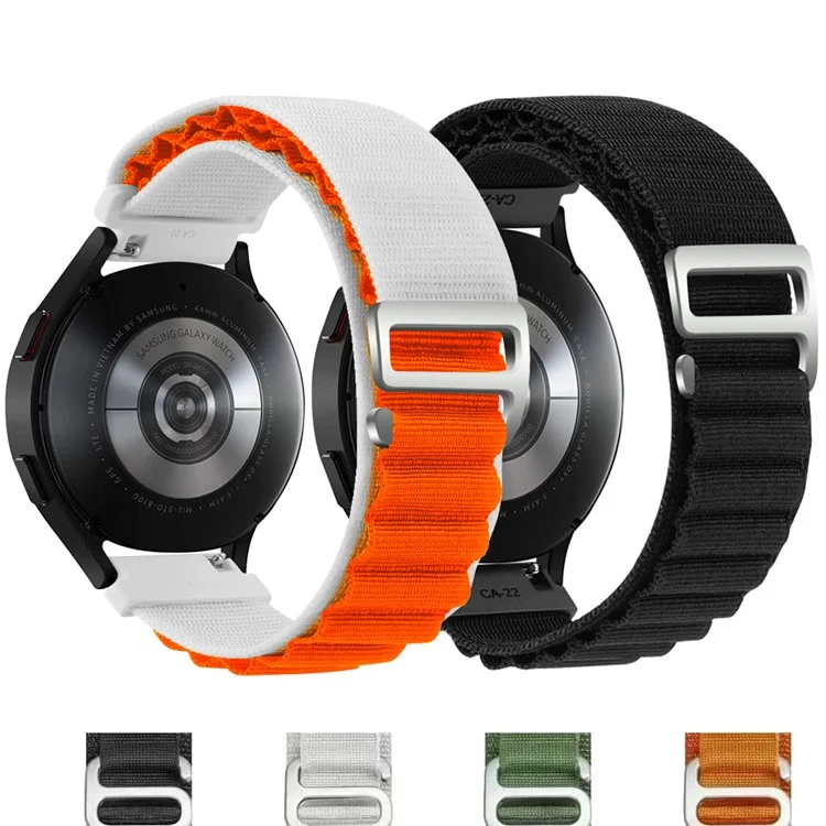 For Coros Pace 2  /  Coros Apex 42mm Replacement Wrist Band 20mm Universal Nylon Adjustable Watch Strap - Orange / Black