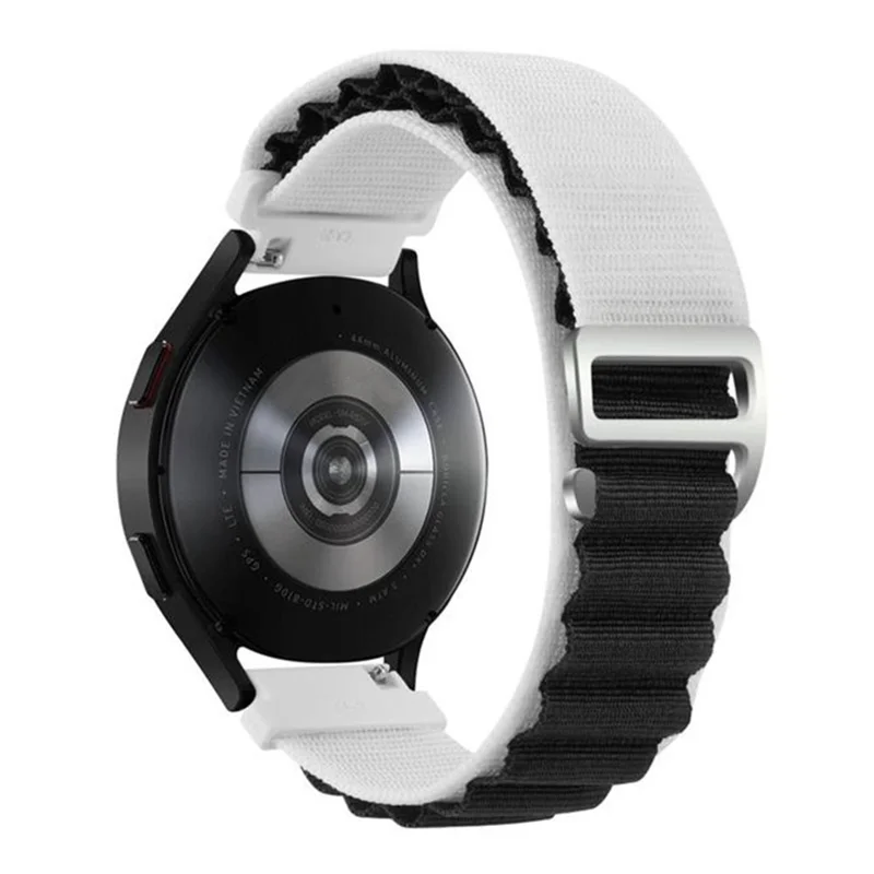 Для Coros Pace 2 / Coros Apex 42 мм Сменный ремешок для запястья 20 мм универсальный нейлоновый регулируемый ремешок для часов - белый / черный
