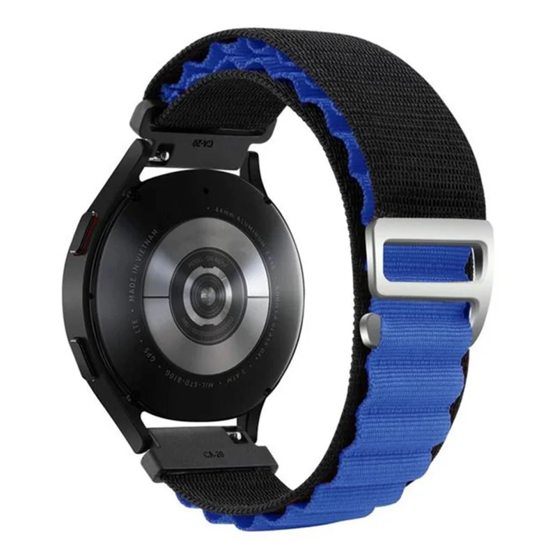 For Coros Pace 2  /  Coros Apex 42mm Replacement Wrist Band 20mm Universal Nylon Adjustable Watch Strap - Black / Blue