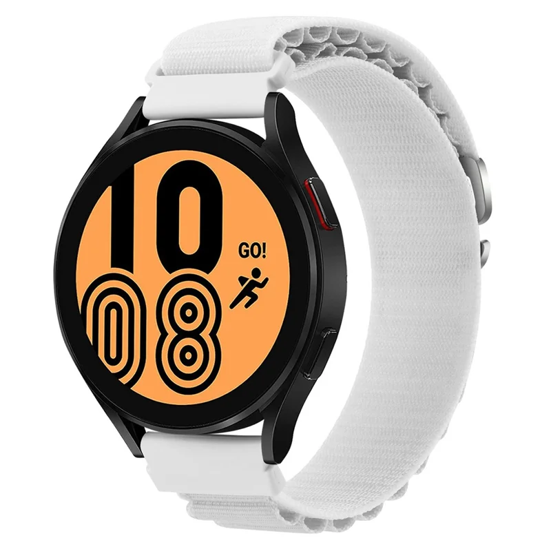 For Garmin Forerunner 255S / Venu 2S Stylish Nylon Wrist Band 18mm Universal Adjustable Smartwatch Strap - White