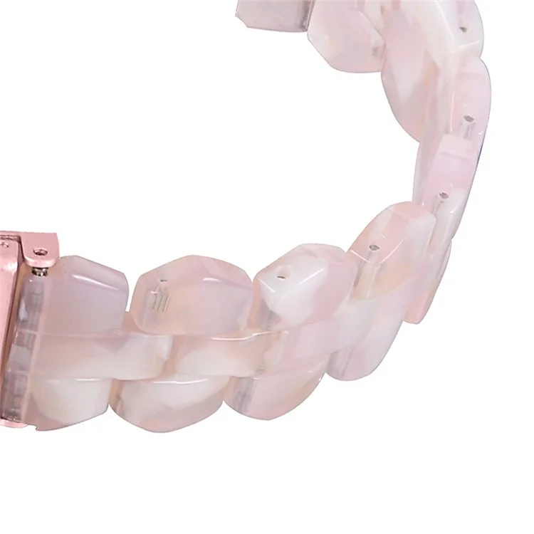 For Garmin Vivoactive 3 / Vivoactive 3 Music Replacement Resin Watch Strap Quick Release 20mm Watch Band with Folding Clasp - Pink Flower