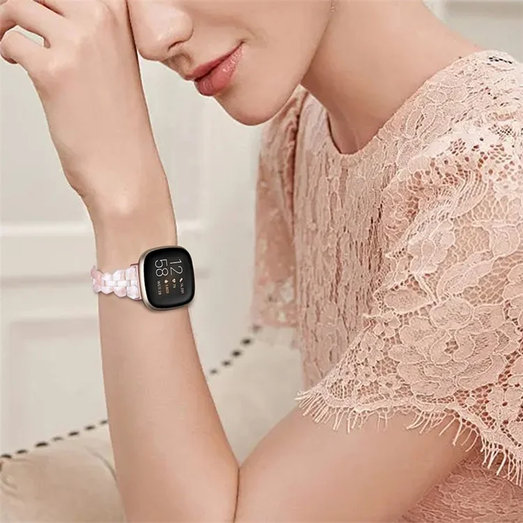 For Garmin Vivoactive 3 / Vivoactive 3 Music Replacement Resin Watch Strap Quick Release 20mm Watch Band with Folding Clasp - Pink Flower
